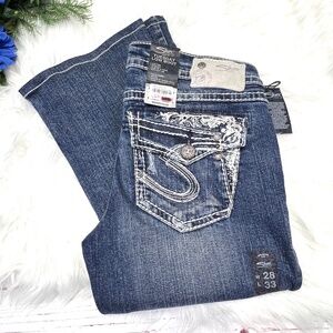 👖NWT($105)🤩|•SILVER JEANS•| Tuesday Low Rise Boot Cut Jeans Size 27x31👖